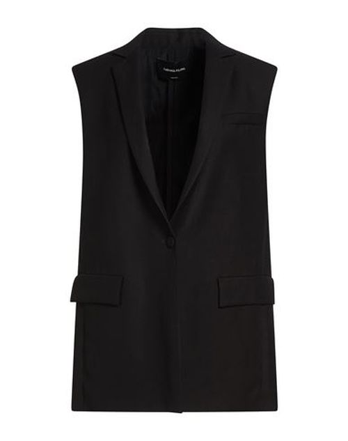 Woman Blazer Black Size 8 Viscose, Linen