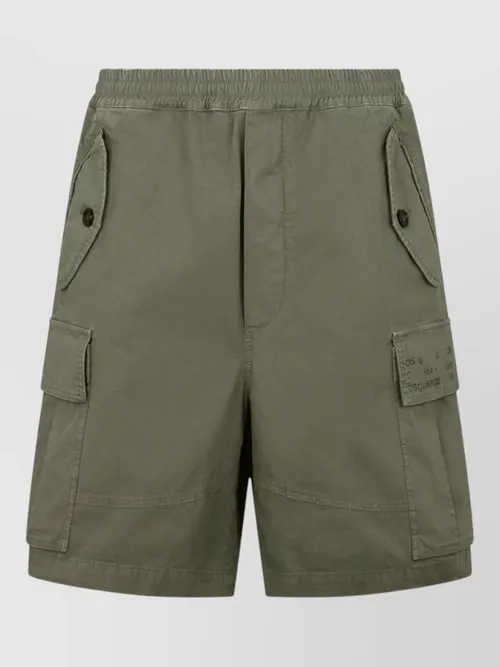 Dsquared2 - ripstop shorts elasticated waistband flap pocket