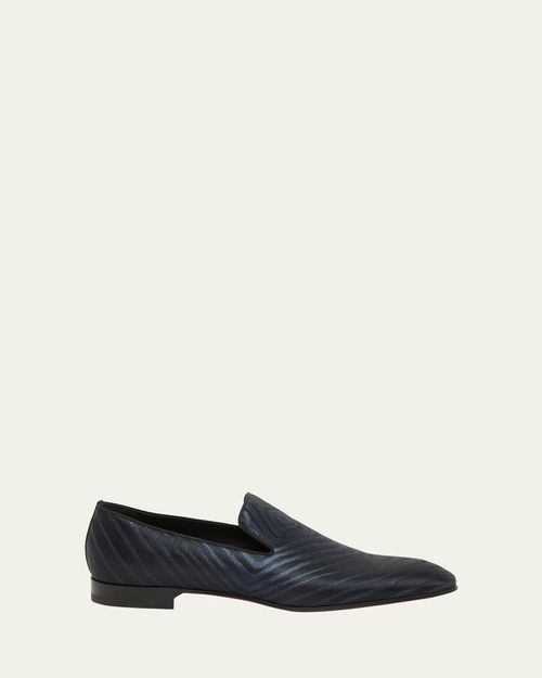 Men's Dandelion Red-Sole Jacquard Loafers