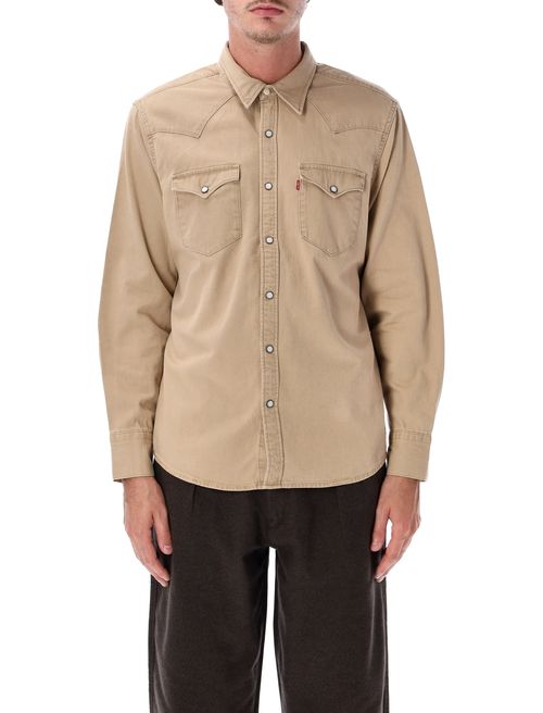 -Inspired Barstow-Style Cotton Denim Snap-Front Western Shirt