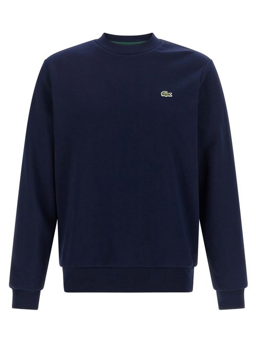 Logo-Embroidered Fleece Sweatshirt — Navy