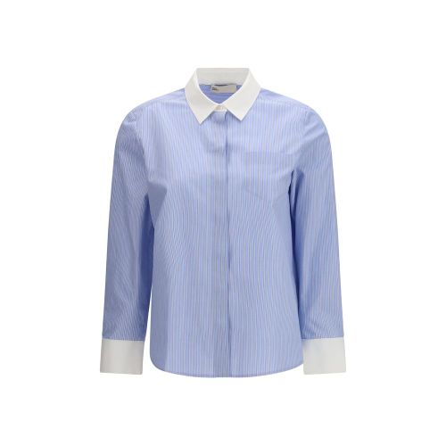 Striped Cotton Shirt — Blue