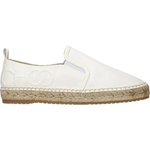 Jimmy Choo Lychee Espadrilles Women Leather White/Latte