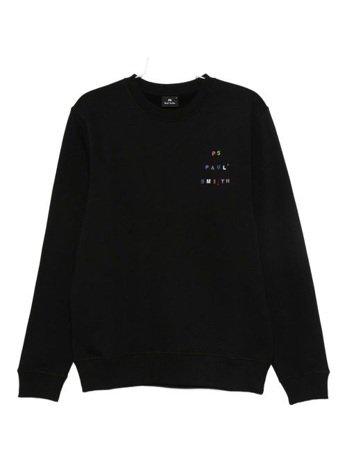 Logo-embroidered sweatshirt - Black