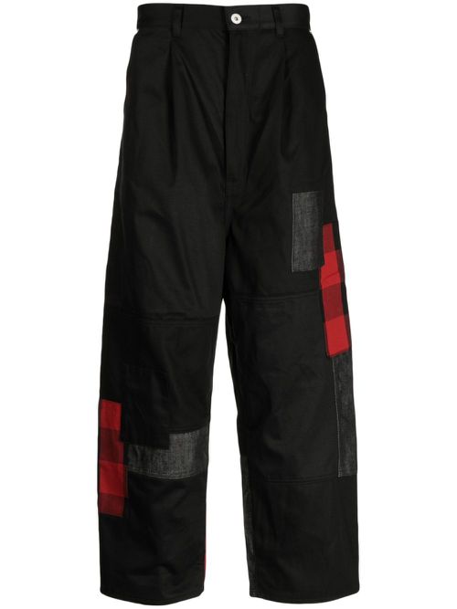 Comme Des Garçons Homme Cropped-Jeans im Patchwork-Look - Schwarz