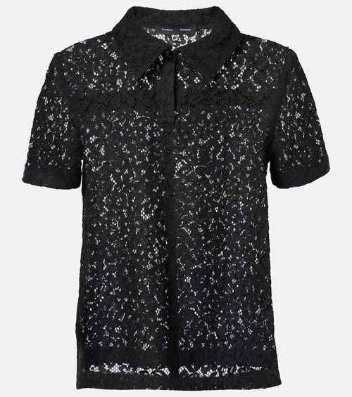 Kennedy floral lace polo shirt