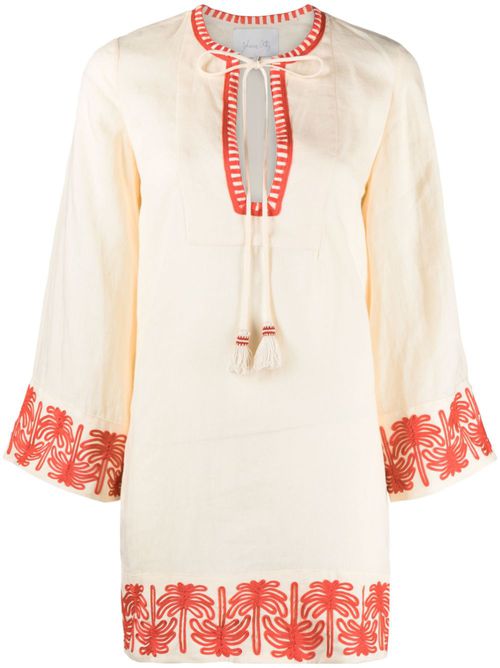 Ocean Clain linen tunic dress - Neutrals