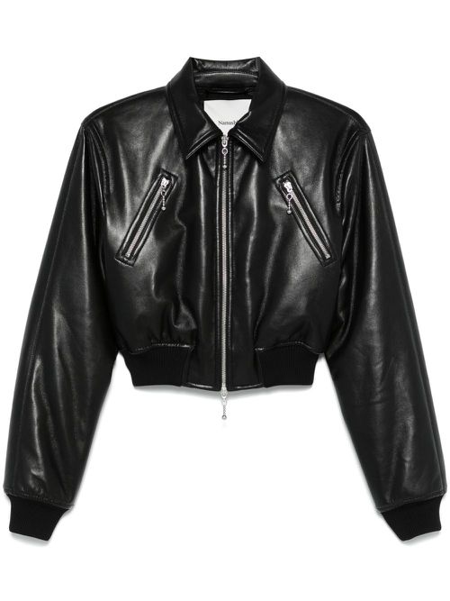 Faux-leather jacket - Black