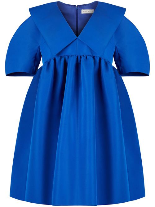 Taffeta babydoll dress - Blue