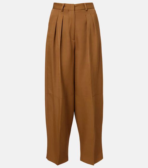 Dash cropped barrel-leg pants