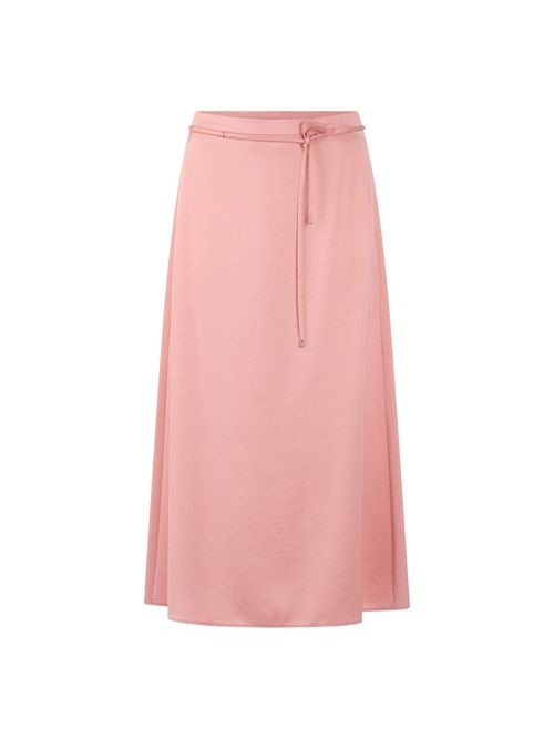 Marc Cain Midi skirt in satin with tie cord, red, 34 N