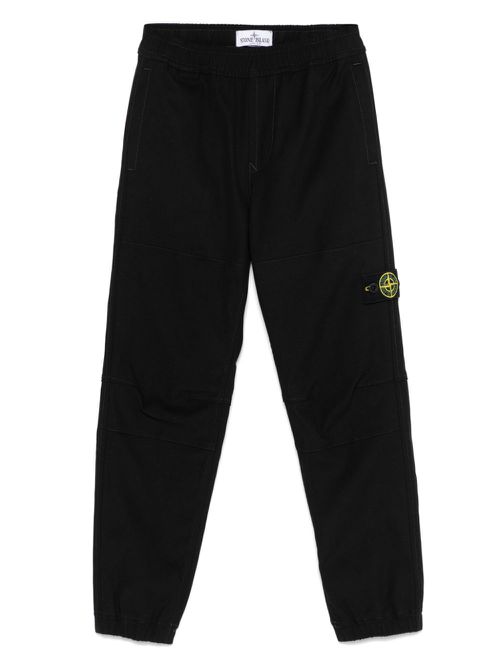 Compass-badge trousers - Black