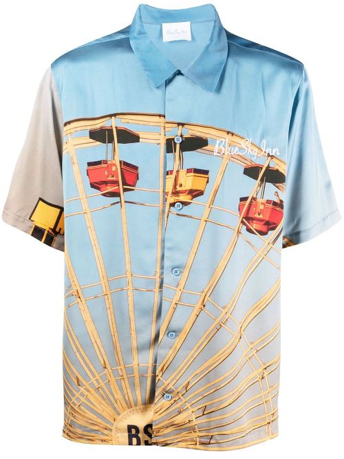 Graphic-print short-sleeve shirt