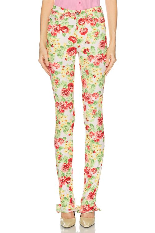 Acne Studios Epetra Pant in Pink & Multi - Cream,Pink. L also in M