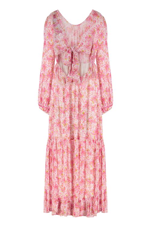 Floral Viscose Dress — Pink