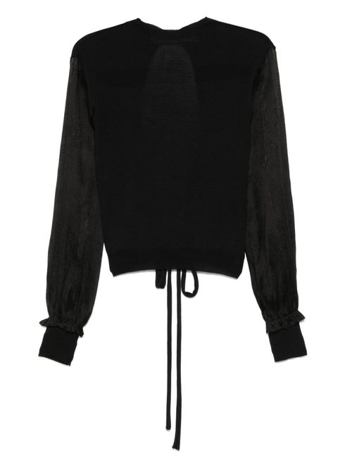 Long sleeve blouse - 99 BLACK