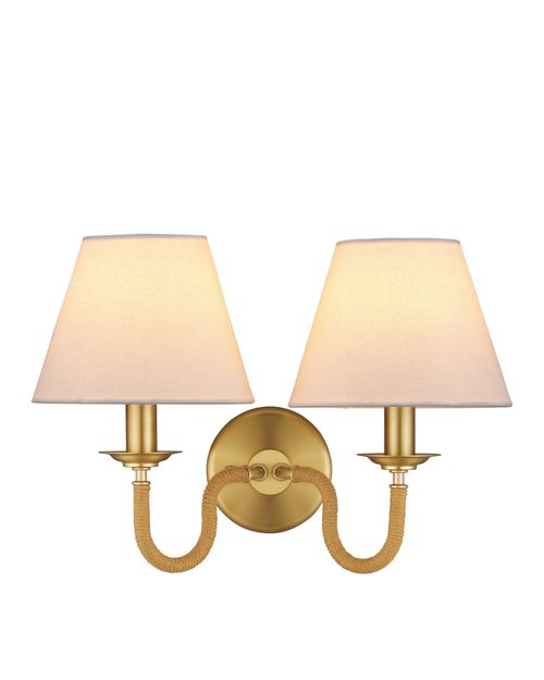 Natural Brushed Brass Wall Sconce from the Adala Brass Wall Sconce Collection