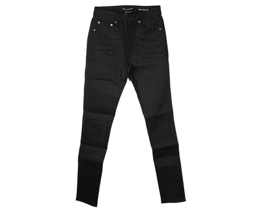 Saint Laurent Women's Black Cotton Skinny Stretch Pant