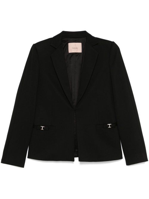 Oval T-logo blazer - Black