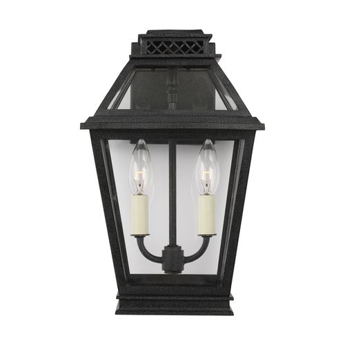 Visual Comfort Studio Falmouth 2-Light Outdoor Wall Light in Dark Weathered Zinc by Chapman & Myer