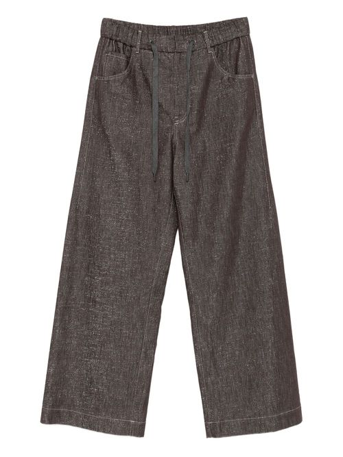 Drawstring-waist trousers - Grey