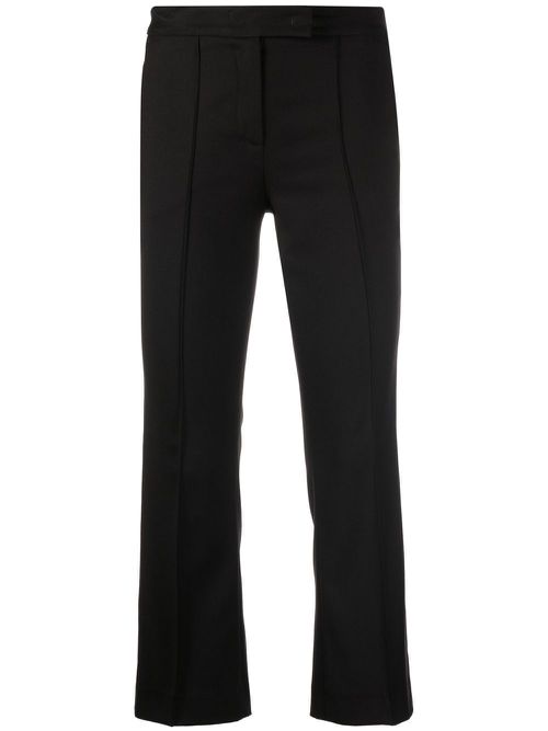 Portula pintuck-detail cropped trousers - Black