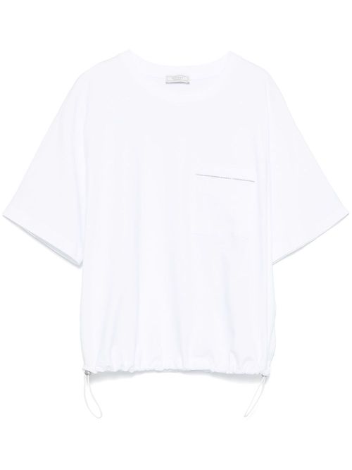 Bead-embellished T-shirt - White