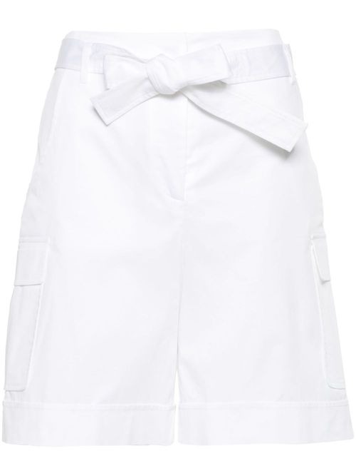 Belted bermuda shorts - White