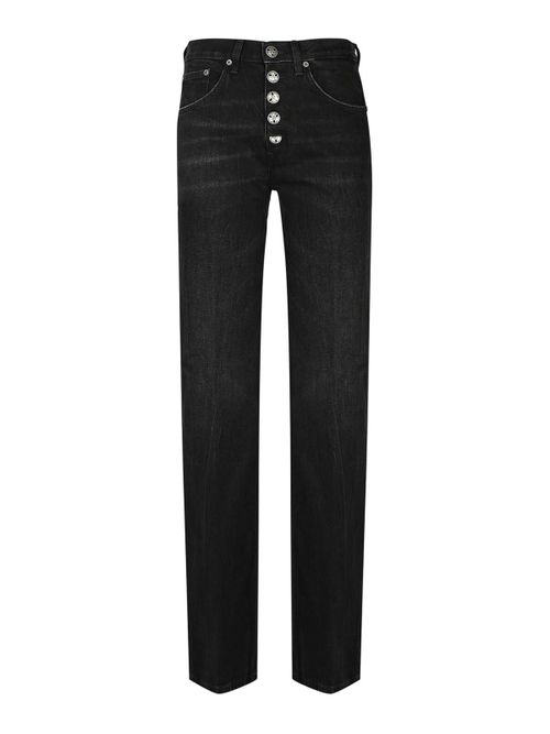 Jacklyn Wide Leg Jeans In Fixed Denim Black