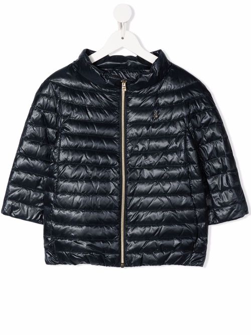 Padded zipped coat - Blue