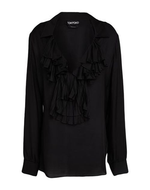 Woman Top Black Size 6 Viscose, Silk