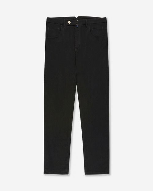 Slim fit denim trousers dark black
