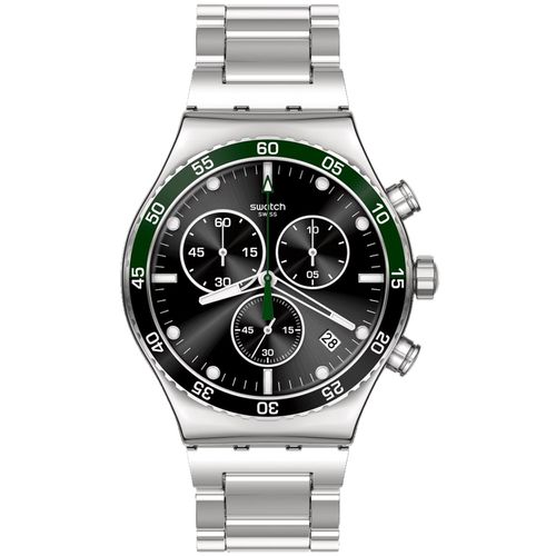 Men's Dark Green Irony Black Dial Watch