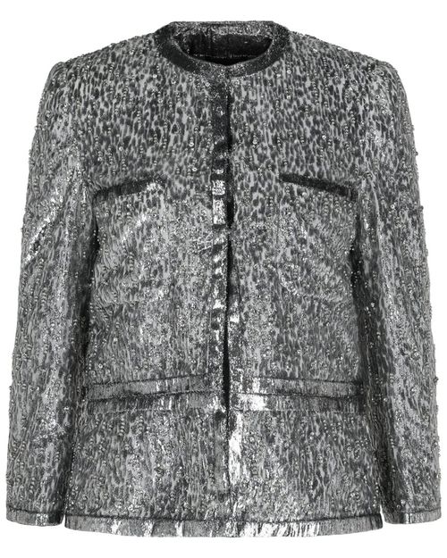 Animal Print Single-Breasted Jacket