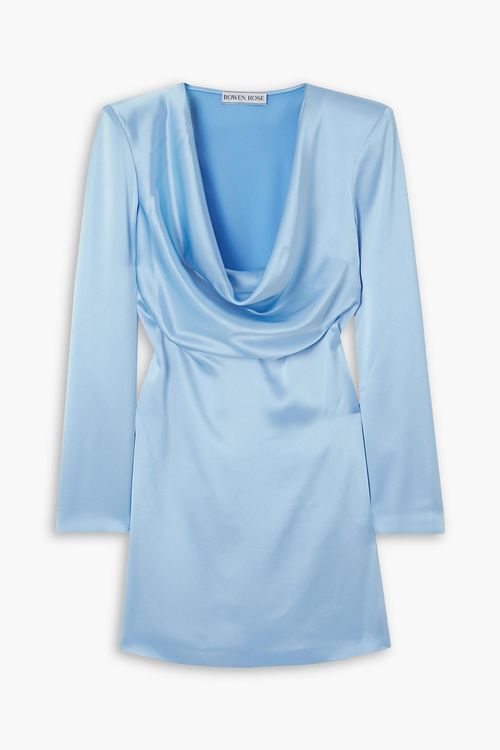 Draped satin mini dress