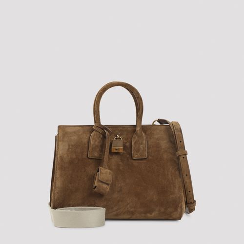 Sac De Jour Handbag Brown Suede Calf Leather Bag - Women
