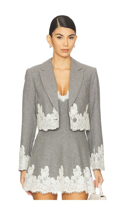 LoveShackFancy Icarus Jacket in Grey. - 8 also , 12