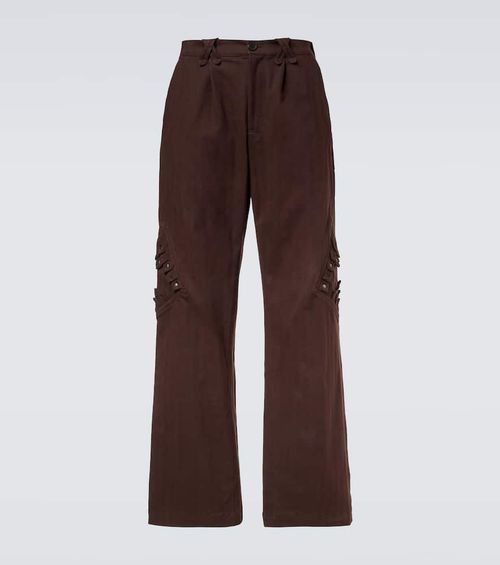 Estike cotton-blend wide-leg pants