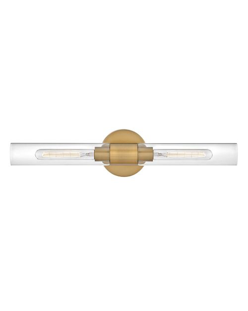 Shea 2-Light Bathroom Vanity Light in Lacquered Bra