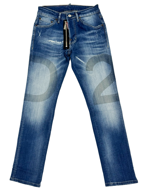 Dsquared2 Basic Wash Zip Detail Jeans in Blue - Blue