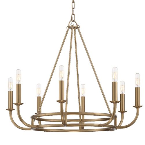 Bailey 8-Light 22" Chandelier in Aged Bra