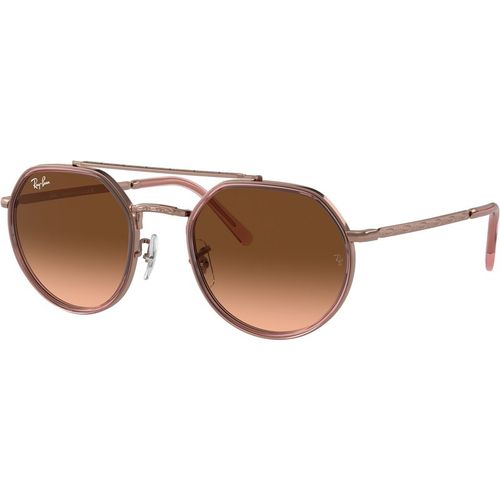 Ray - Ban Unisex Ray - Ban RB3765 9069A5 Sunglasses Metal Bronze Pink Geometric Normal Shaded