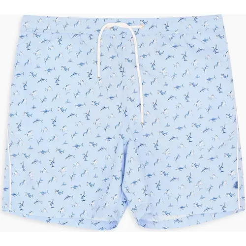 Men's Portofino All-Over Shark Swimshorts Blue