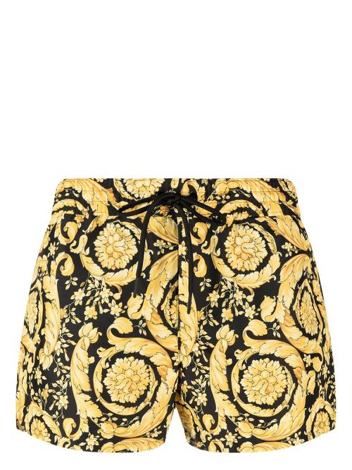Baroque-print swim shorts - Black