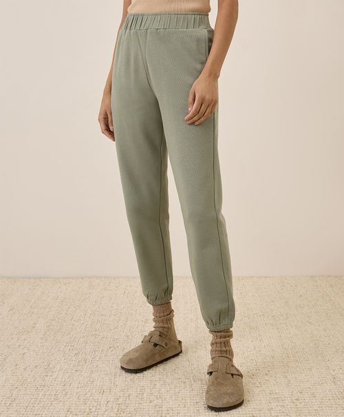 Women's Shadow Green Brushed Fleece Sweatpant