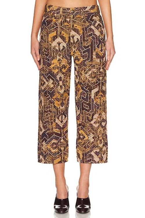 R13 X-BF Straight Leg in Geo Brown Jacquard - Brown. 26 also , 27