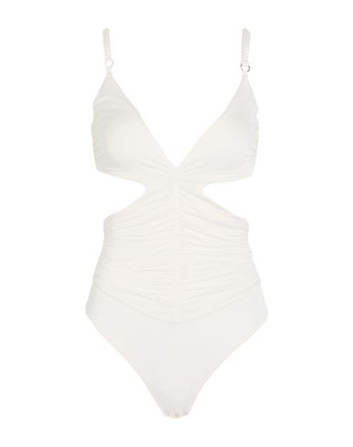 Woman Bodysuit Ivory Size 6 Cupro, Elastane