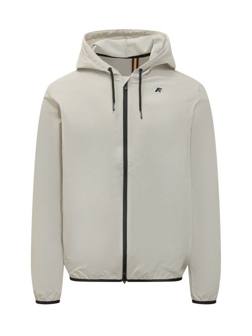 Beige Solid Hood Jacket