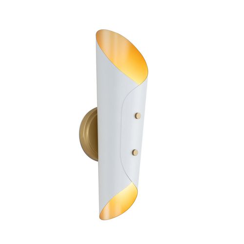 White Wall Sconce from the Vest Collection