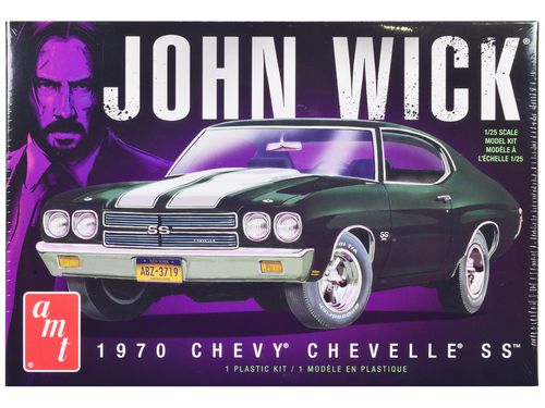 Skill 2 Model Kit 1970 Chevrolet Chevelle SS "John Wick" (2014) Movie 1/25 Scale Model by 